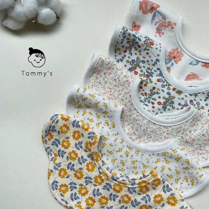 Yếm cổ hoa yếm vuông cho bé trai bé gái 0-36 tháng chất liệu thun cotton xuất Hàn mềm đẹp