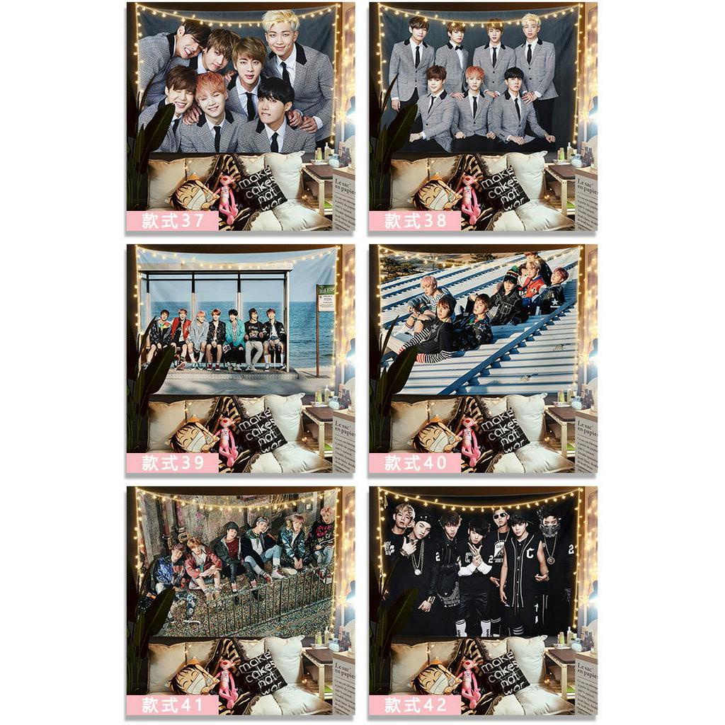 Tranh Vải Treo Tường Trang Trí Hình Nhóm Nhạc Bts