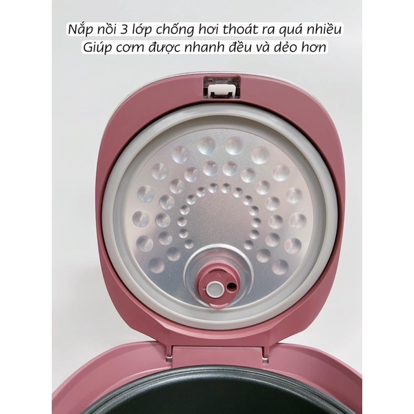 NỒI CƠM TÁCH ĐƯỜNG NINESHIELD 2Lít