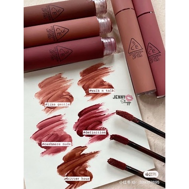 Son 3ce velvet lip tint, son 3ce chính hãng lì mịn đỏ đất, đỏ nâu Cosmetic999