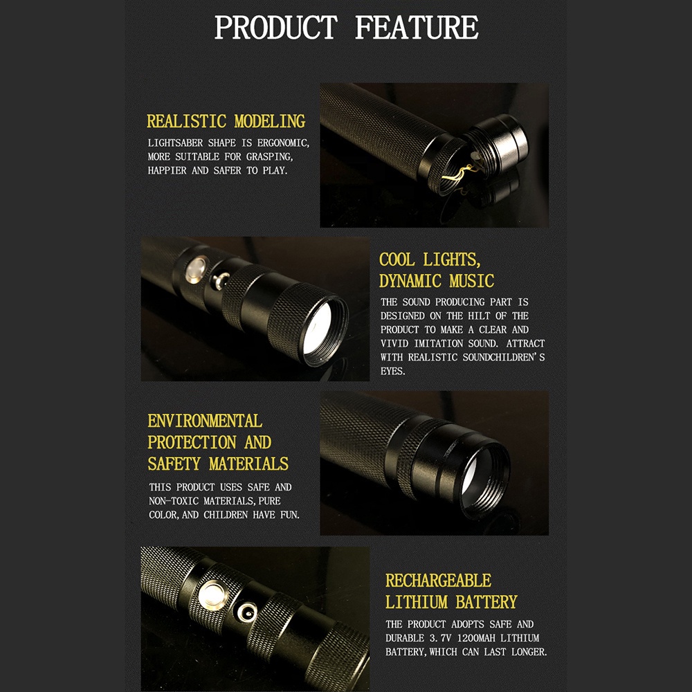 Star Wars RGB lightsaber 7 màu kim loại lightsaber LED flash stick đổi màu lightsaber sinh nhật quà tặng tốt nghiệp Đồ chơi thanh ánh sáng bảy màu, thanh kiếm ánh sáng kim loại