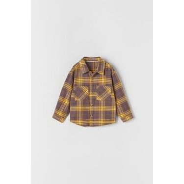 Áo sơ mi bé trai kẻ có túi Zara Auth New Tag có sẵn 3182/550 3182550