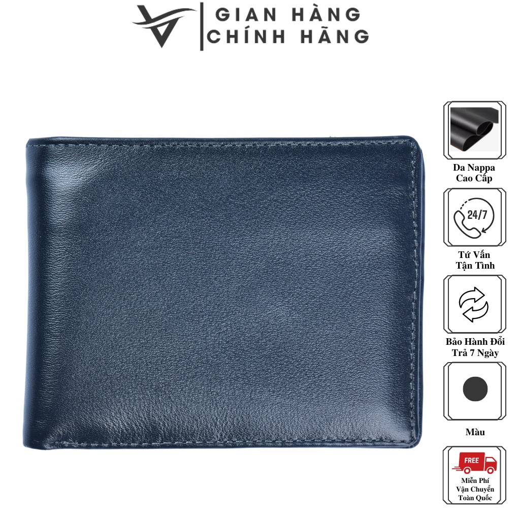 Ví nam cao cấp, Bóp da nam - VILEATHER 12.5x9.5cm - V01