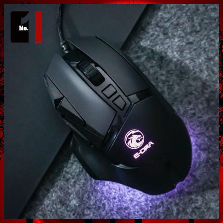 Chuột Gaming Máy Tính Chính Hãng E-DRA EM6502 Led Rgb Chuột Vi Tính Laptop Pc Chơi Game Có Dây