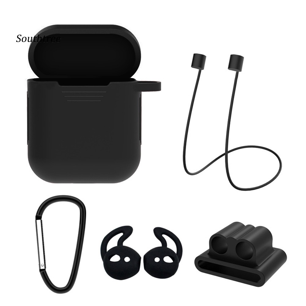 Set 5 dụng cụ bảo vệ tai nghe từ silicon chống thất lạc dành cho Airpod 1/2