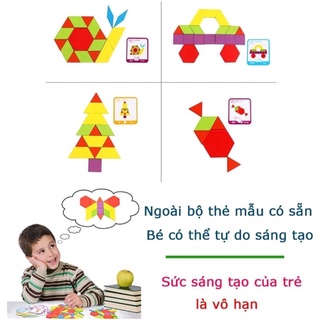 Ghép Hình Sáng Tạo - Pattern Blocks (155 chi tiết)