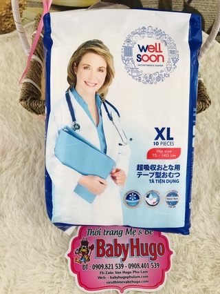 Tã dán Người Lớn Well Soon size XL 10miếng