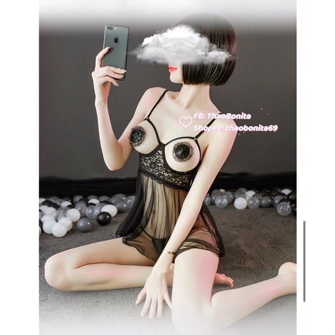 Váy ngủ hở siêu sexy (tùy chọn kèm miếng dán). SHIP HOẢ TỐC SG T506 | BigBuy360 - bigbuy360.vn