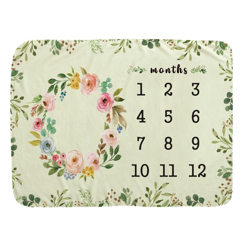 Chăn Đánh Dấu Cột Mốc Phát Triển Theo Tháng Làm Phụ Kiện Chụp Ảnh Cho Bé Sơ Sinh