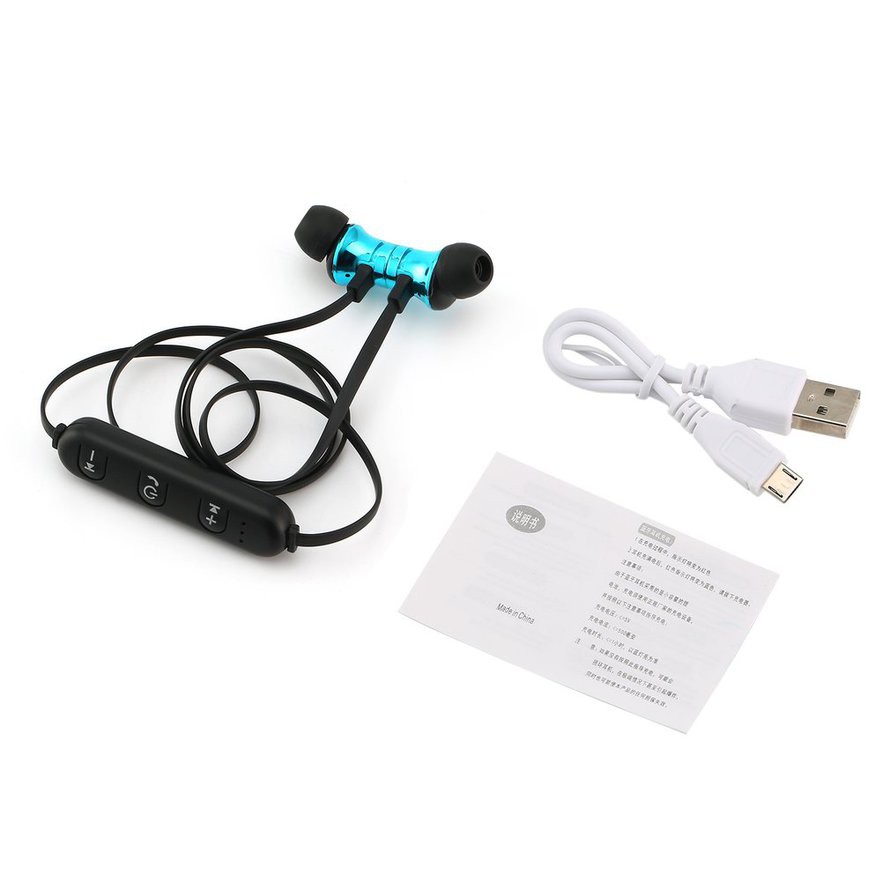Tai nghe Bluetooth 4.2 cho ĐT in-ear ko dây Xt-11 nam châm dính cho ĐT táo X Android