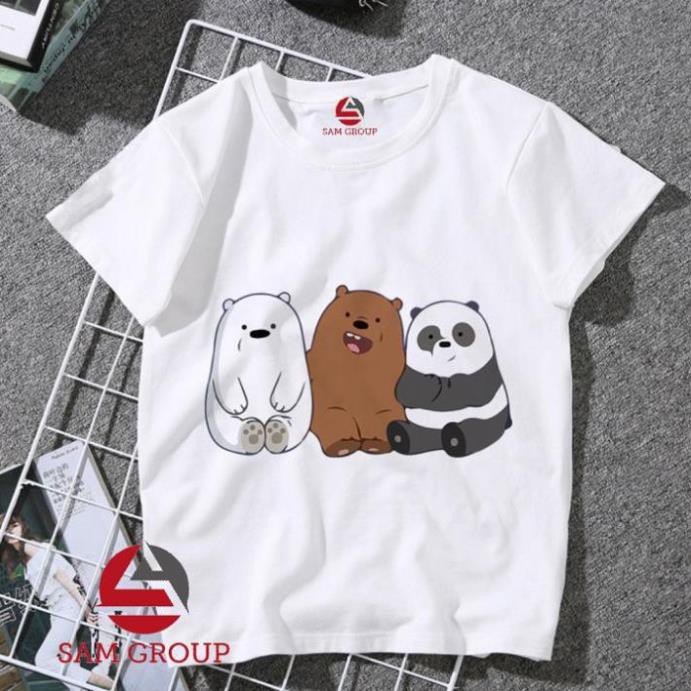 NEW- SALE- Album 1 - WE BARE BEARS áo thun unisex mùa hè thời trang phong cách Hàn Quốc - áo chất