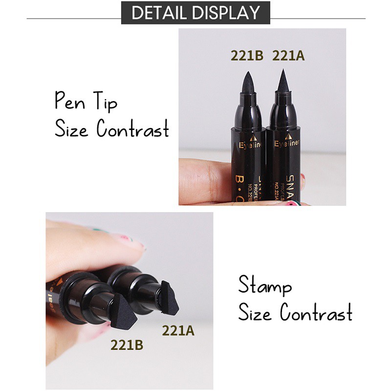 Bút kẻ mắt dạng lỏng 2 đầu lau trôi nhanh khô | BigBuy360 - bigbuy360.vn