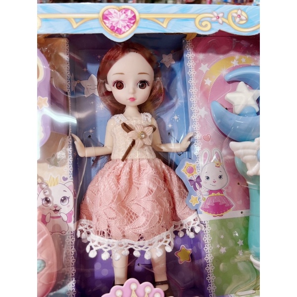 Búp bê khớp mắt Ngọc 25cm siêu dễ thương kèm phụ kiện