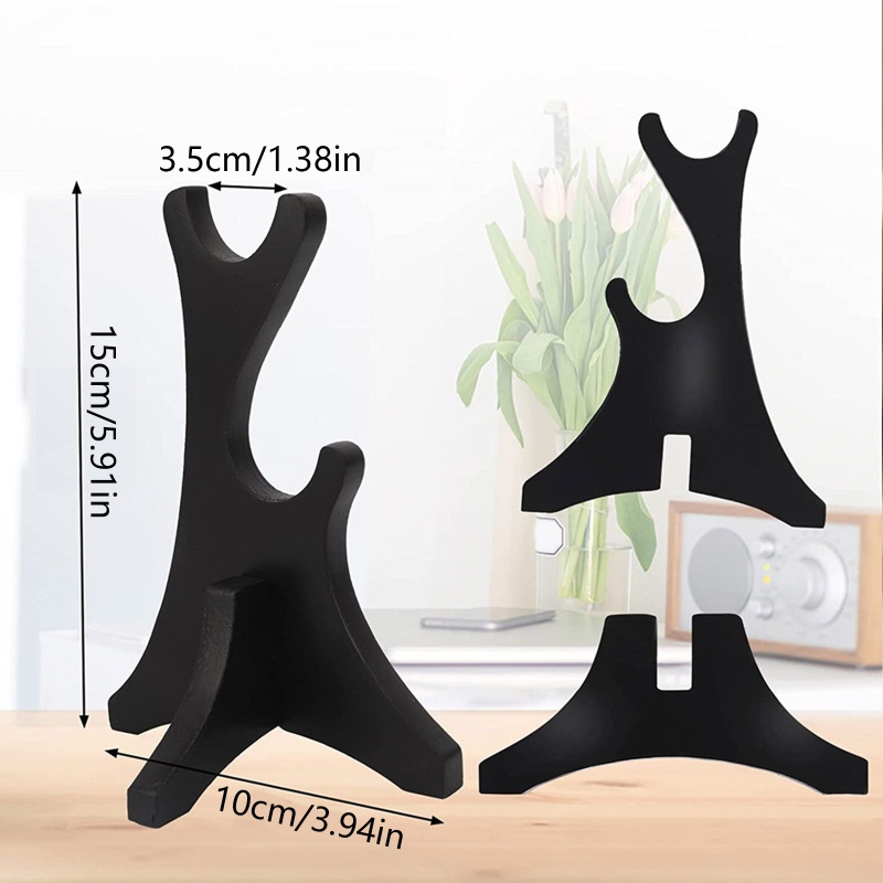 Set 2 Giá Đỡ Kiếm Samurai Bằng Acrylic Màu Đen Chất Lượng Cao