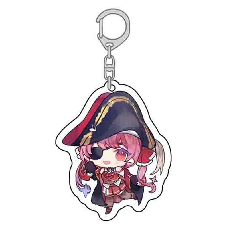 YGT Holive VTuber Móc khóa acrylic Ookami Mio Nakiri Ayame Gawr Gura Usada Pekora