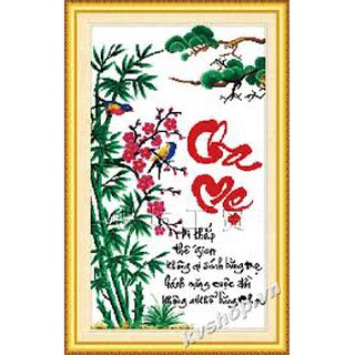 Tranh thêu đi khắp thế gian không ai sánh bằng cha mẹ 222338