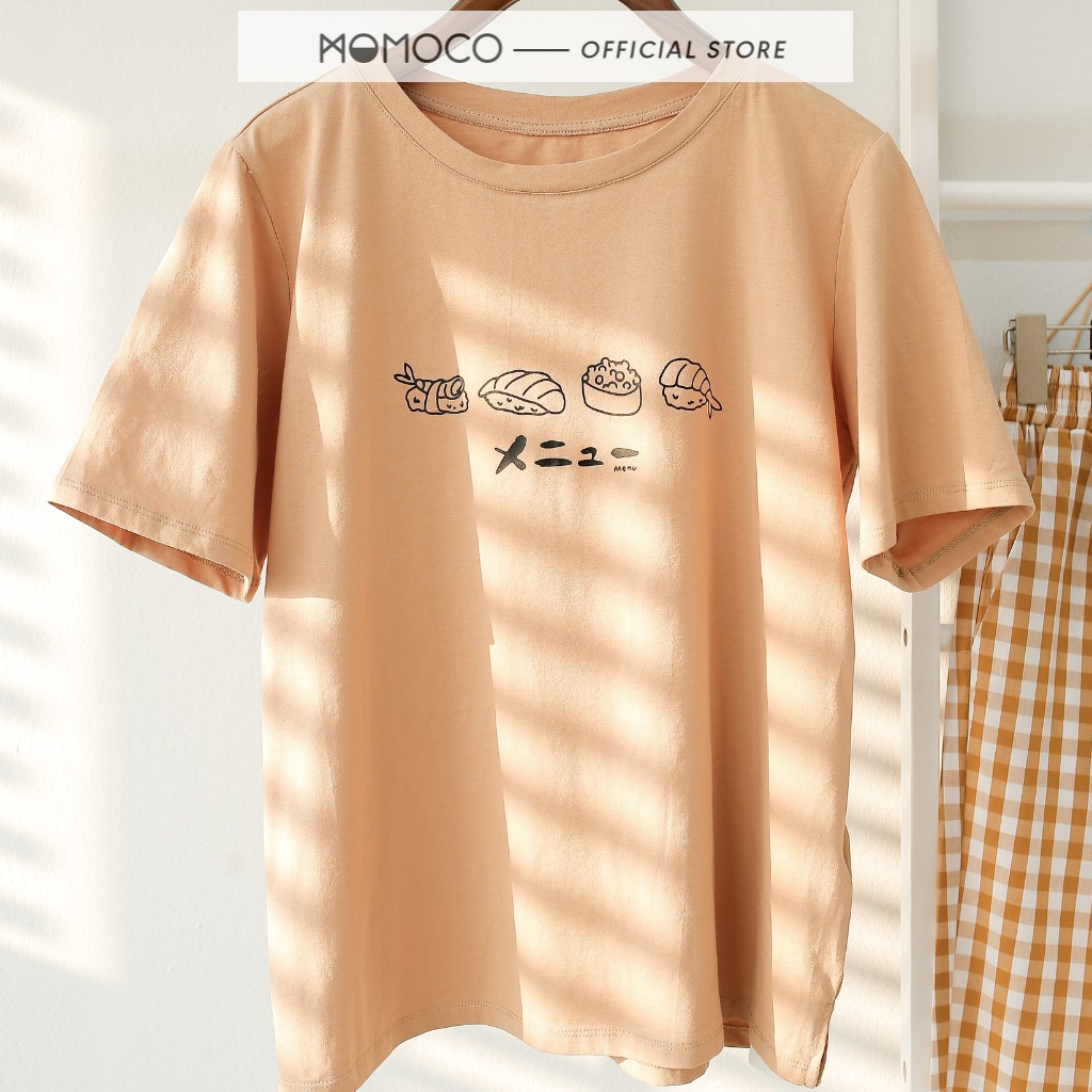 Áo Thun 100% Cotton MOMOCO In Slogan Cá Tính Độc Đáo Chất Liệu Thoáng Mát Freesize  M1608