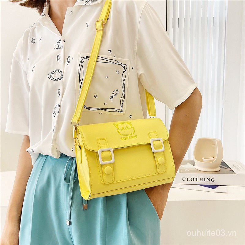 Túi đeo chéo dáng vuông nhỏ thời trang mùa hè phong cách Nhật Bản dành cho nữ 2021