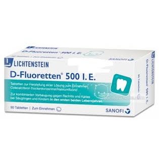 Vitamin d fluoretten 500 I.E - Hỗ trợ chống còi xương ở trẻ sơ sinh