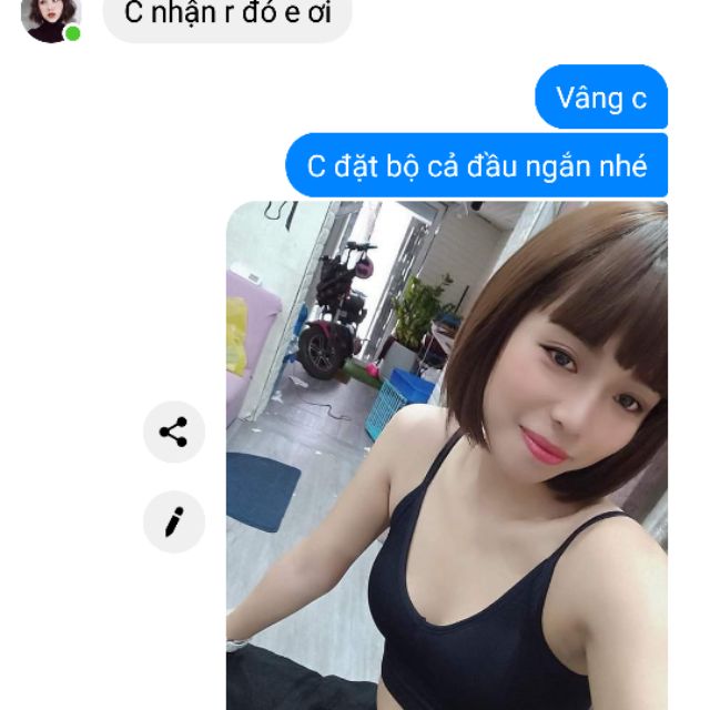 Bộ tóc giả cả đầu ngắn nâu socola