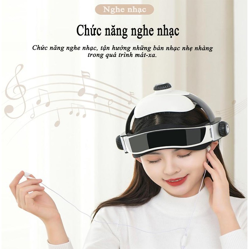 Máy massage đầu,giảm đau nhức mỏi tuần hoàn máu não,chống mất ngủ, đầu thoải mái