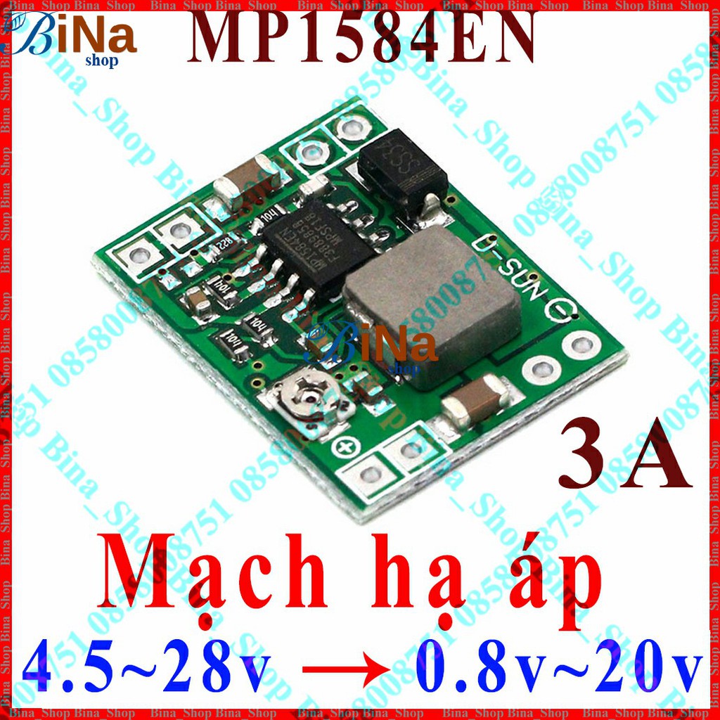 Mạch hạ áp DC 3A từ 3V~28V xuống 1.2V~20V