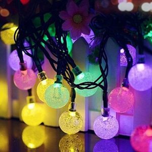 Đèn Led Pha Lê Nháy Dây Màu Đen Trong Suốt Dài 5m chống nước