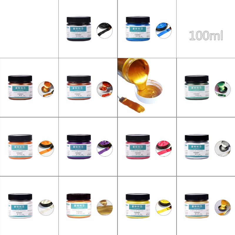 Sơn Acrylic Ánh Kim 14 Màu Sắc Tùy Chọn