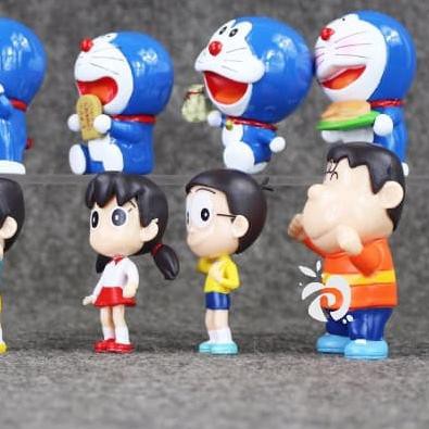 Set 8 Mô Hình Nhân Vật Phim Hoạt Hình Doraemon Fg189
