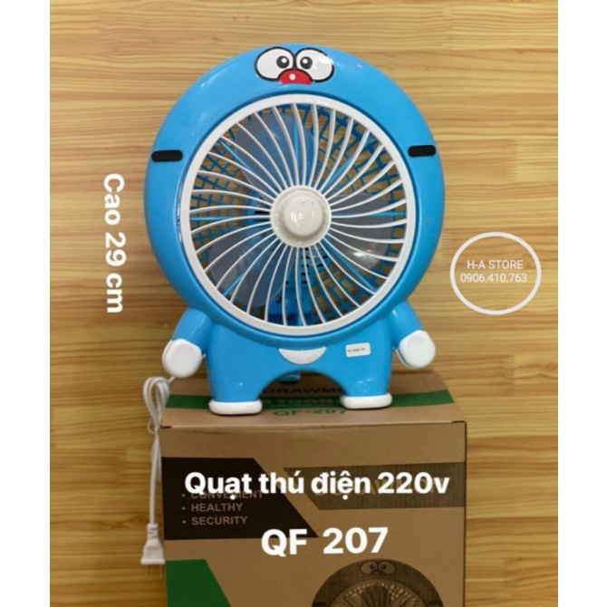 Quạt điện hình thú để bàn nhiều mẫu xài điện trực tiếp