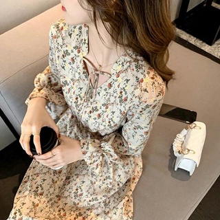 Váy hoa lụa tay bèo xinh xắn