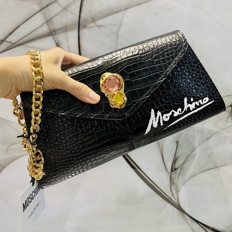 Clutch Moschino Jewel Croc - Hàng Ý chính hãng Made In Italy