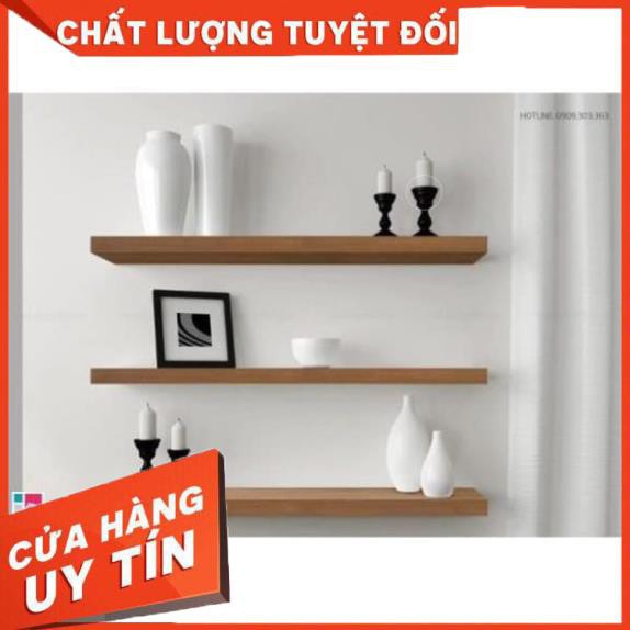 Kệ Gỗ Treo TườngCOMBO 3 Thanh Ngang Dài 40cm x Rộng 15cm  ( màu trắng, vàng, nâu, đen...)