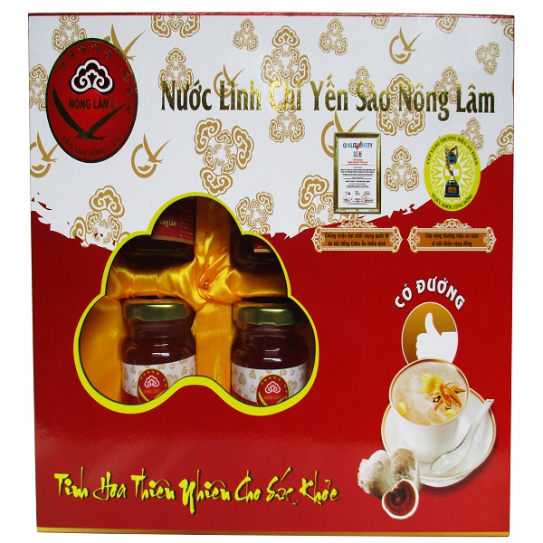 Nước Linh Chi Yến Sào Nông Lâm Hộp 6 Lọ