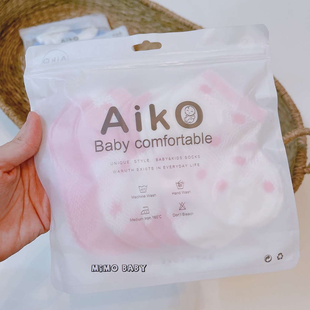 Set 5 đôi tất lưới điều hòa  Aiko cho bé Mimo baby