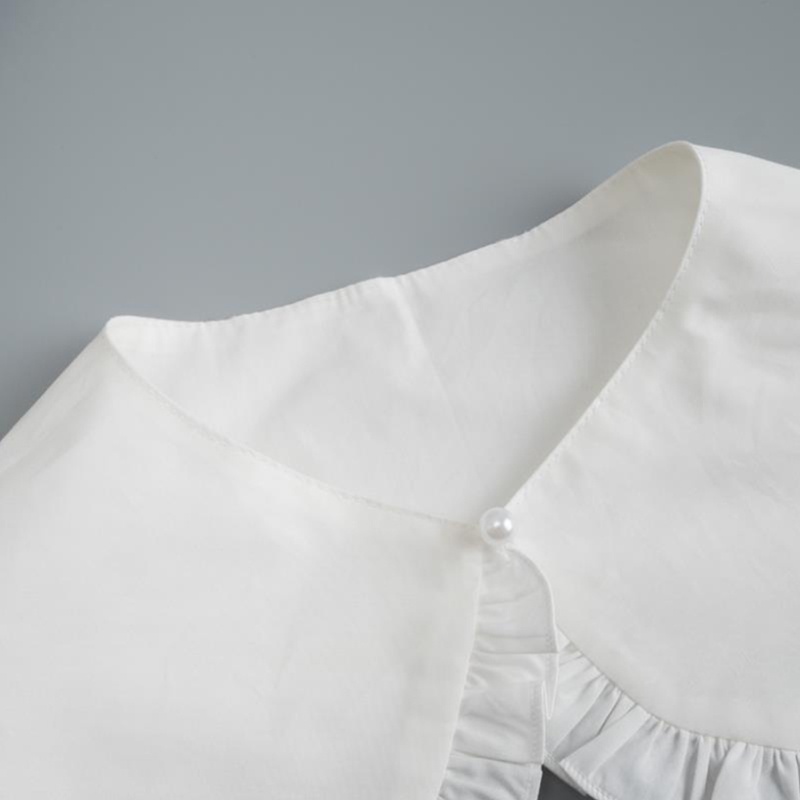 Khăn Choàng Cổ Giả Xếp Ly Màu Sắc Ngọt Ngào Phong Cách Hàn Quốc Cho Nữ