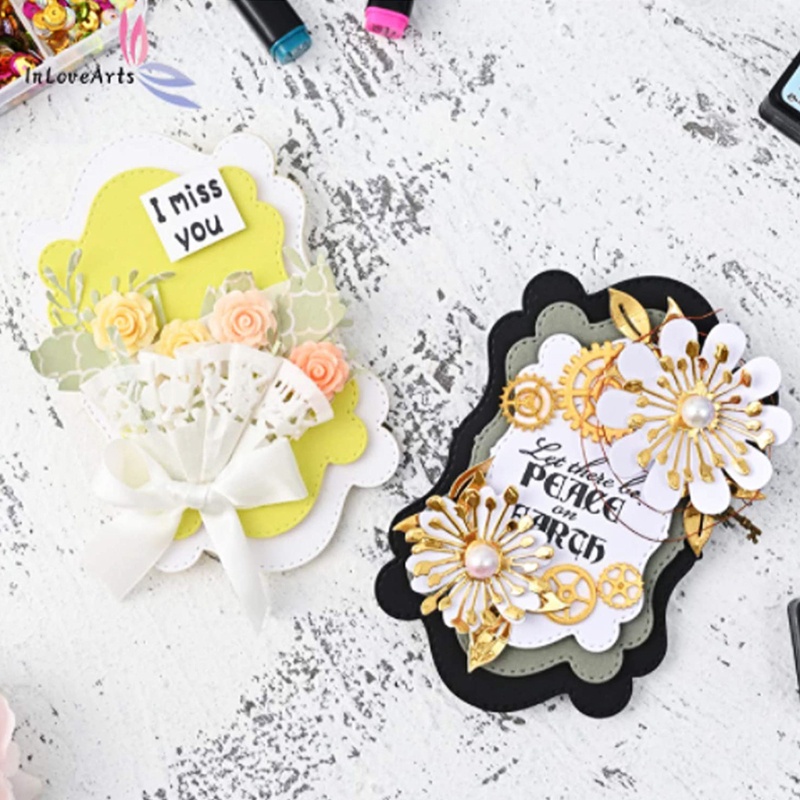 Khuôn Cắt Hình In Nổi Bằng Kim Loại Dùng Trang Trí Thẻ Scrapbook