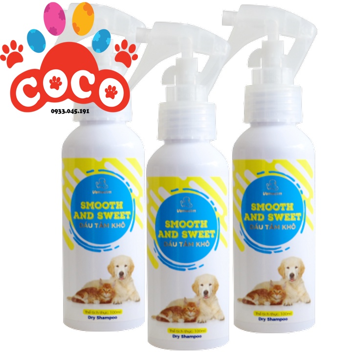 Dầu Tắm Khô Vemedim Cho Chó Mèo 100mL