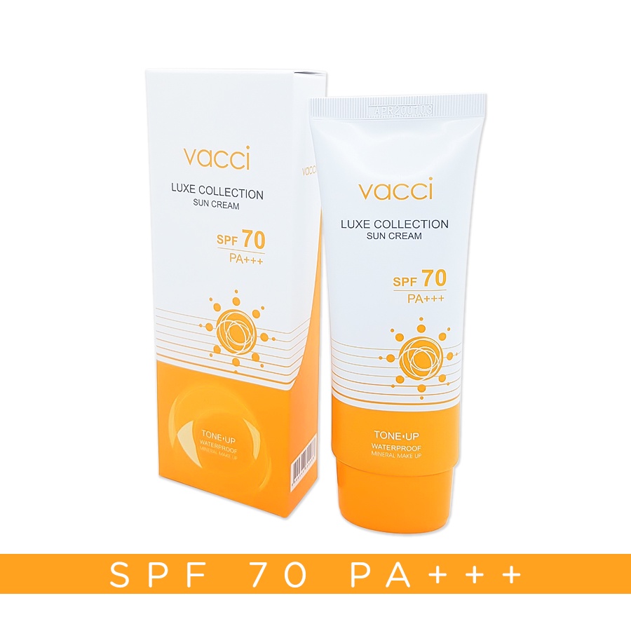 Kem chống nắng nâng tông da SPF 70 PA+++ Vacci Sun Cream