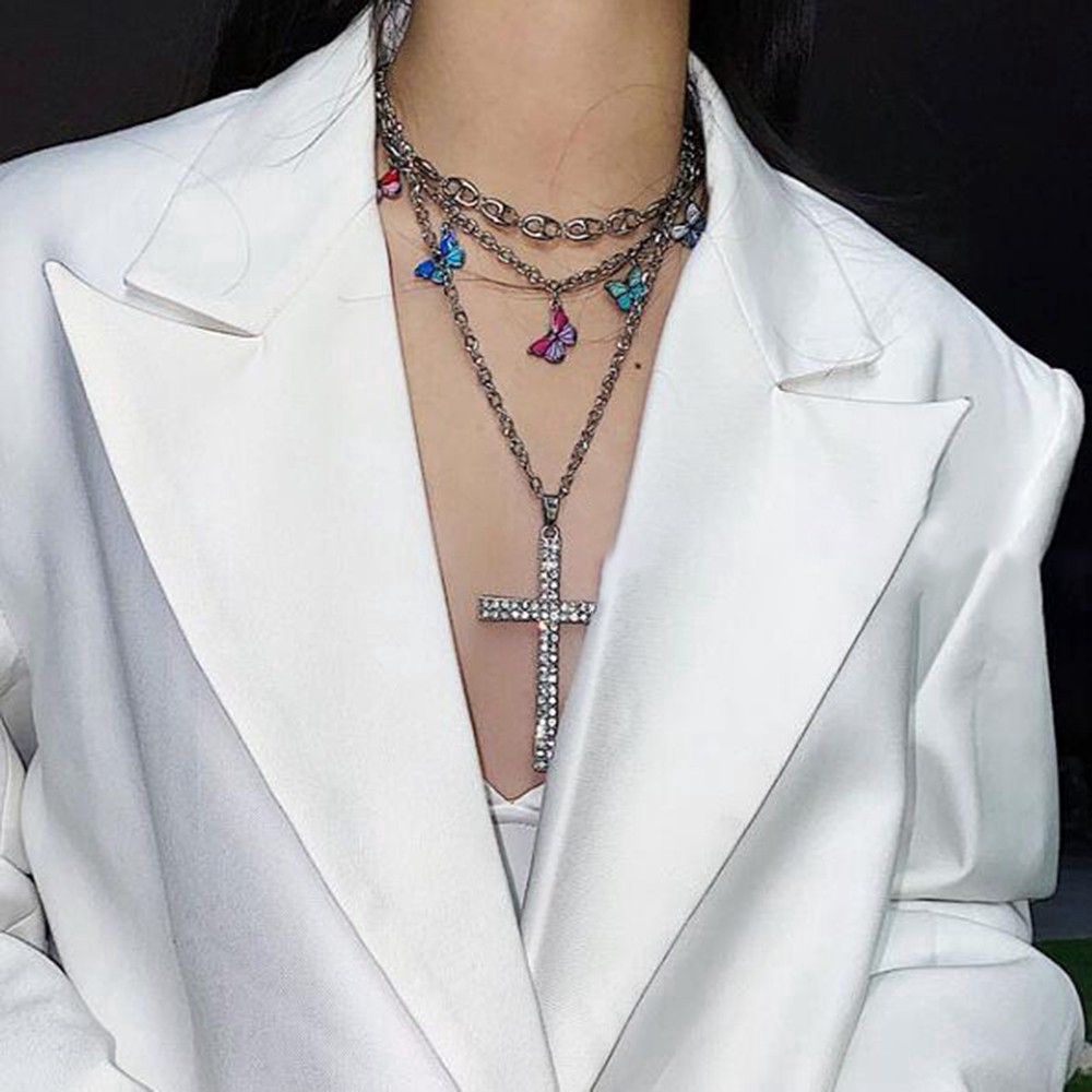 [Mã FASHIONCB231 hoàn tối đa 30K xu đơn 99K] Dây Chuyền Choker Mặt Bướm Đính Đá Nhiều Màu Thời Trang Cho Nữ | BigBuy360 - bigbuy360.vn