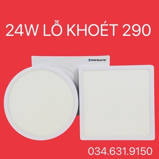 BÓNG ĐÈN ỐP TRẦN CÔNG SUẤT 24W DẠNG TRÒN VÀ VUÔNG ÁNH SÁNG TRẮNG VÀ VÀNG DÙNG CHIẾU SÁNG VĂN PHÒNG SPA...