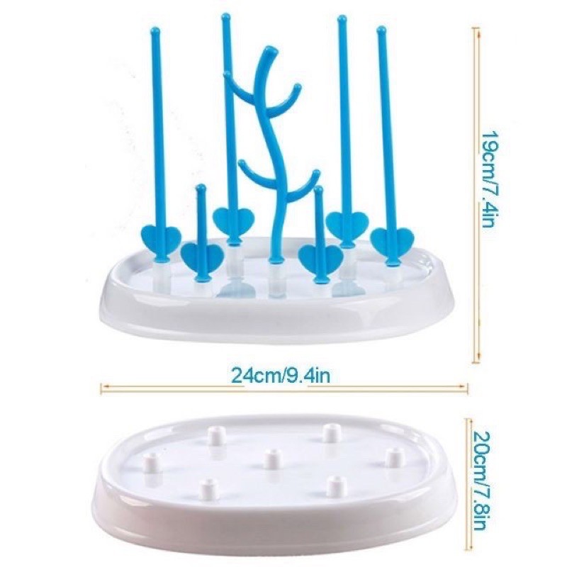 Giá úp bình sữa núm ti, khay úp bình sữa không nắp