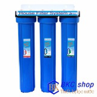 Bộ lọc nước sinh hoạt 3 cấp lọc 20 inch (xanh) - bkc1003