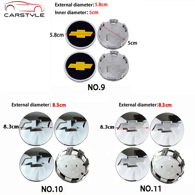 Set 4 Nắp Chụp Mâm Bánh Xe Hơi Chevrolet Cavlier Onix Cruze Aveo