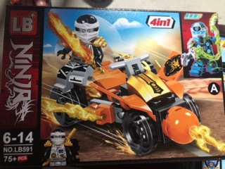 Combo 4 Hộp Lego Ninja A-B-C-D (73-84PcS)