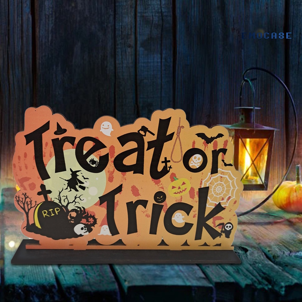 Ny-door Mặt Dây Chuyền Chủ Đề Halloween Bằng Gỗ Đáng Yêu Tinh Tế Trang Trí Tường