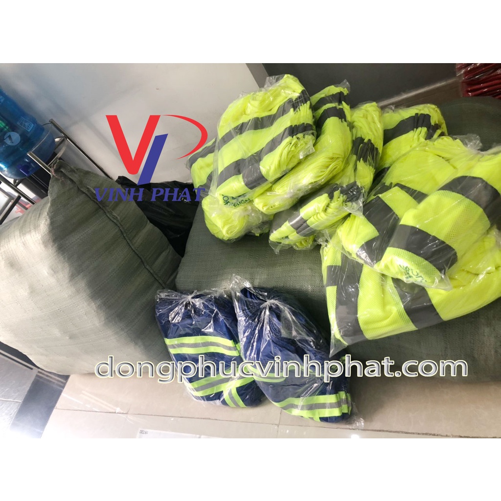 Áo Lưới Phản Quang Bảo Hộ Palide Màu Xanh Túi Hộp 1 Khóa Kéo Cao Cấp, Vải Lưới Siêu Nhẹ Thoáng mát
