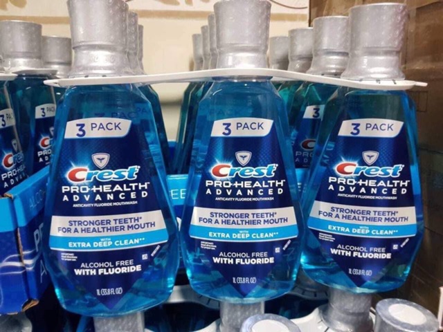 Nước súc miệng Crest Pro Health 1L – Mỹ (màu xanh)
