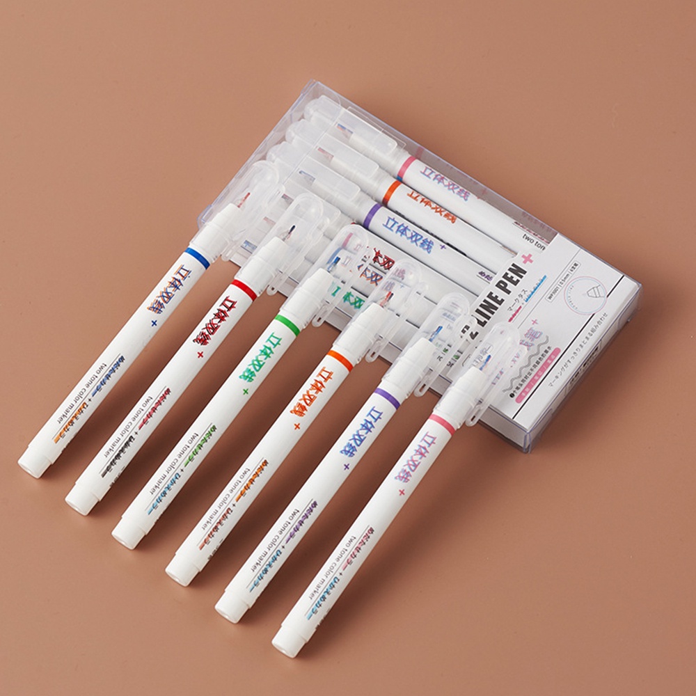 Set 6 Bút Chì Bấm Hai Màu Ngòi 0.5mm