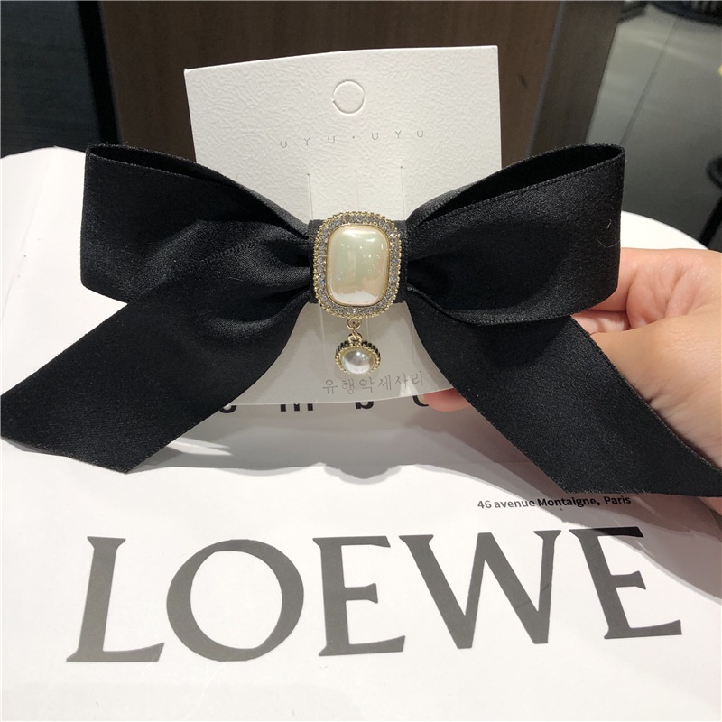 Kẹp Tóc Nơ Đính Ngọc Trai Thời Trang Cho Nữ